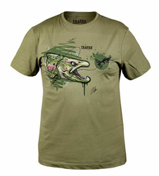 Koszulka T-Shirt Traper ART Trout - Light Khaki