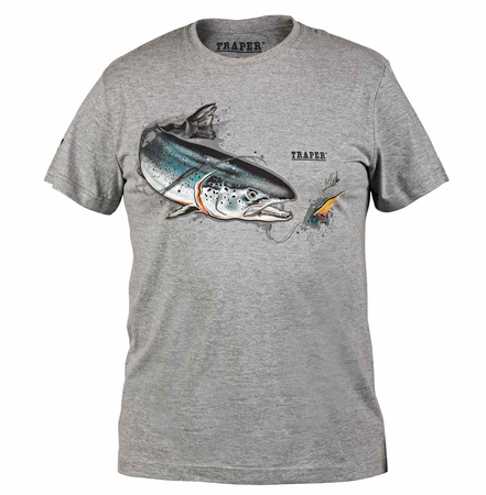 Koszulka T-Shirt Traper ART Salmon - Dark Grey