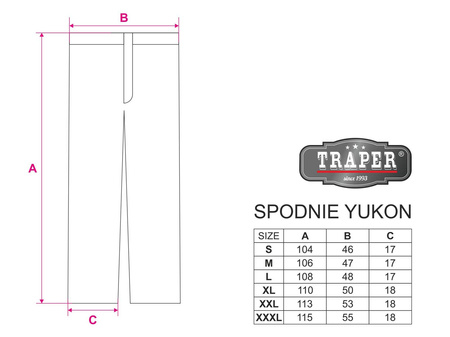 Spodnie Traper Yukon Primaloft