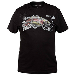 Koszulka T-Shirt Traper ART Rainbow Trout - Black