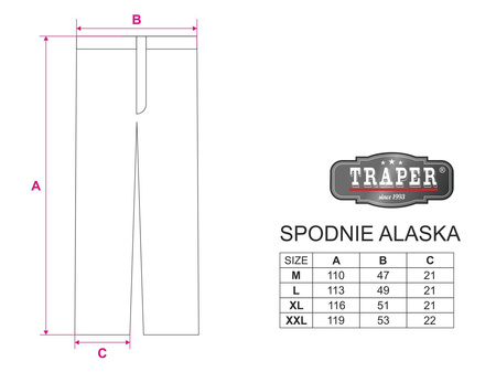 Spodnie Traper Alaska Primaloft