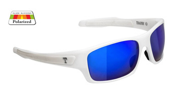 Okulary polaryzacyjne Traper Horizon White - Niebieskie Revo