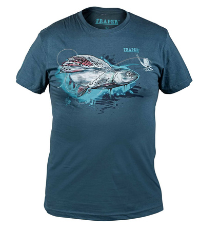 Koszulka T-Shirt Traper ART Grayling - Denim