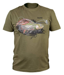 Koszulka T-Shirt Traper ART Grayling - Olive