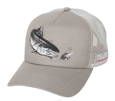 Czapka Traper ART Salmon - Grey