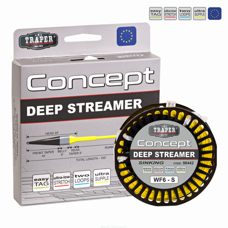 Sznur muchowy Traper Concept Deep Streamer WF F/S  6 - F