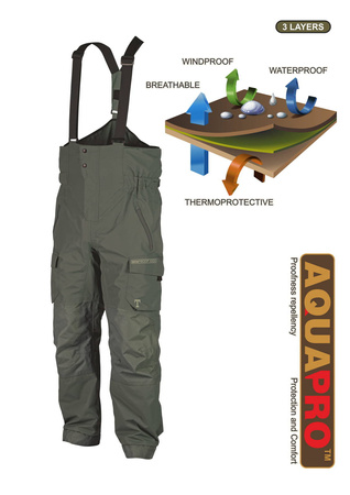 Wodoodporne spodnie Traper Nevada - Olive Green