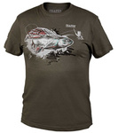Koszulka T-Shirt Traper ART Grayling - Dark Khaki