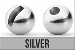 Główki wolframowe slotted - Pearl silver 3,0 mm
