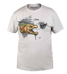 Koszulka T-Shirt Traper ART Trout - Light Grey