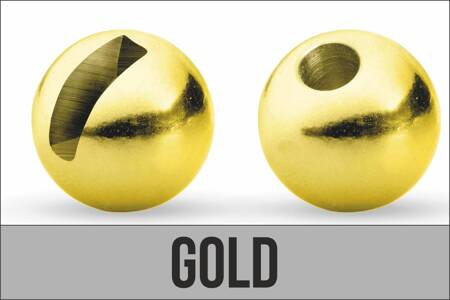 Główki wolframowe slotted - Gold 2,5 mm